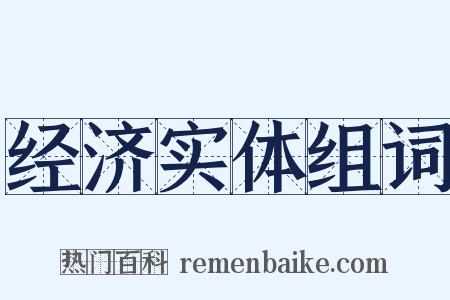 经济实体组词是什么意思的图片